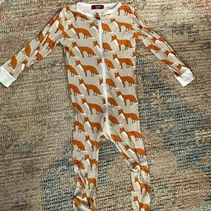 Milk Barn 3-4T fox pajamas